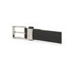 Daks Black One Check Line Strap Leather Billet Belt Dbbe3e201bk
