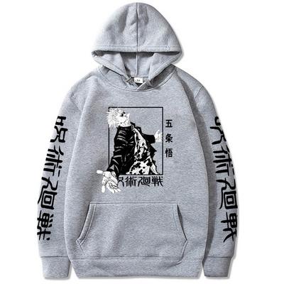 Harajuku Anime Jujutsu Kaisen Graphic Printed Hoodies Oversized Hooded Sweatshirt Long Sleeves Hoodie Men Women Clothes