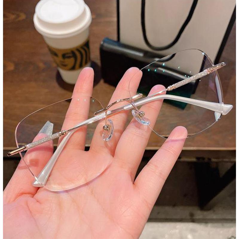 Retro Oversized Square Frameless Sunglasses Photochromic Lenses Uv400 Blocking Unisex Stylish Accessory