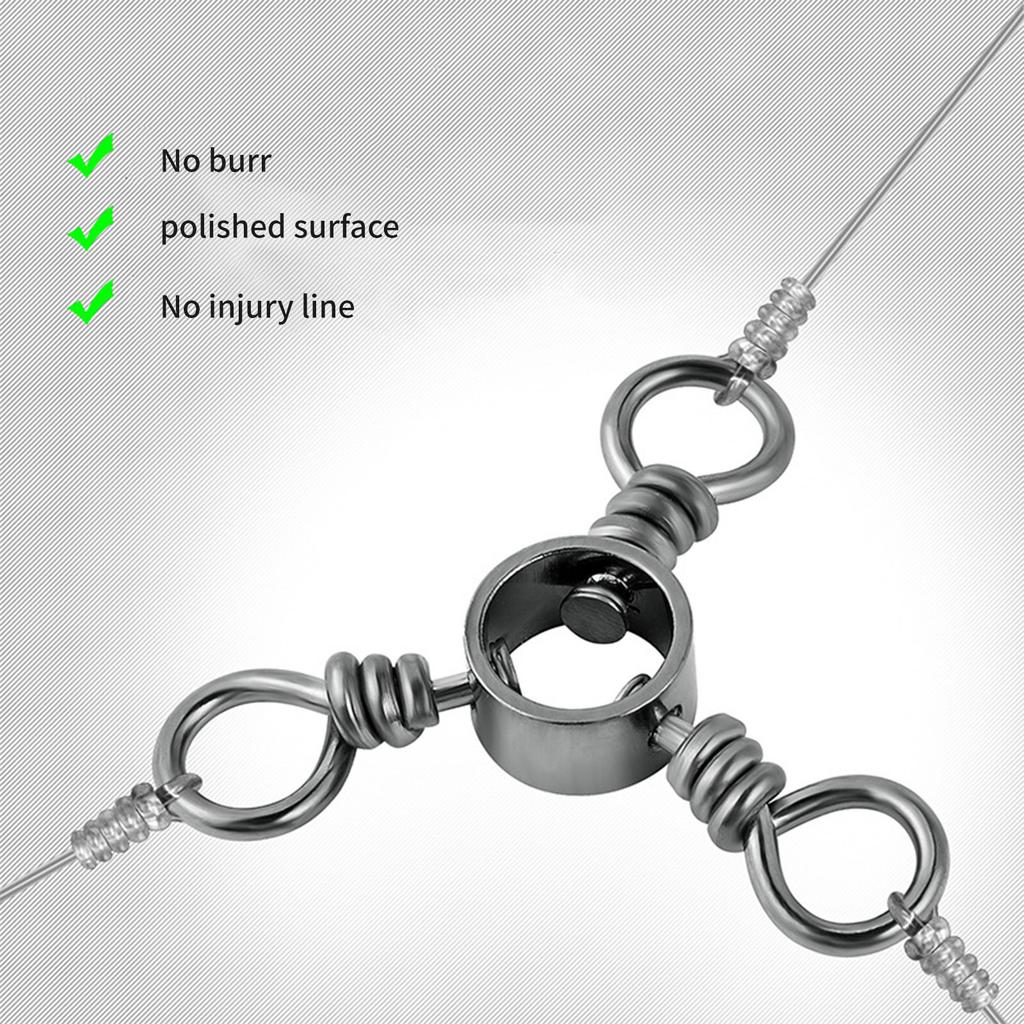 Fishing Tackle Accessories Fishing Connector Swivels Crossline Swivels Trolling Line Connector 3 Way Fishing Swivels
