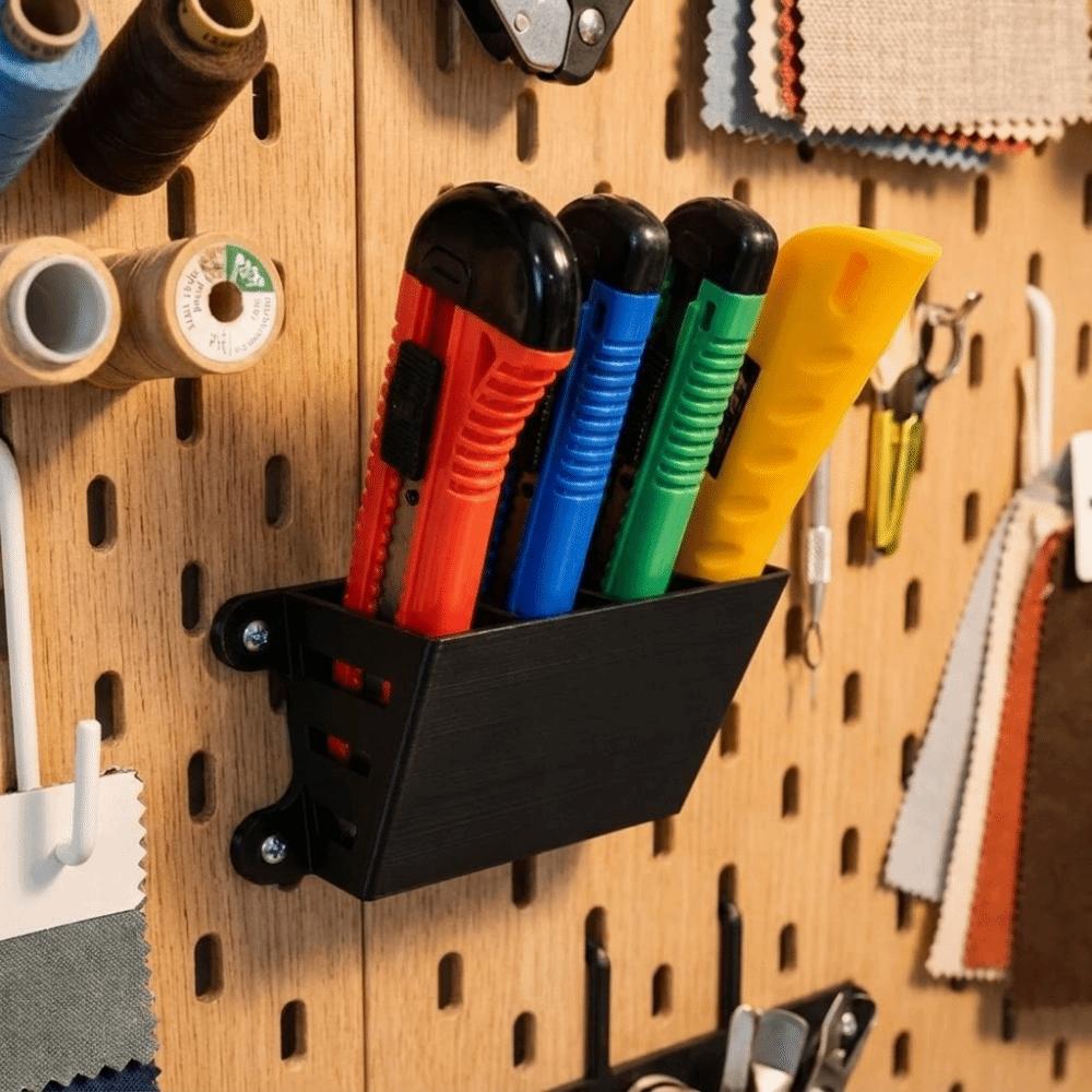 4 Slots Workbench Wall Supply Holder 3D Printed Utility Storage Organizer DIY Work Station