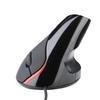 Ergonomic Vertical USB Optical Mouse with Wrist Support - 5-Button Wired Design