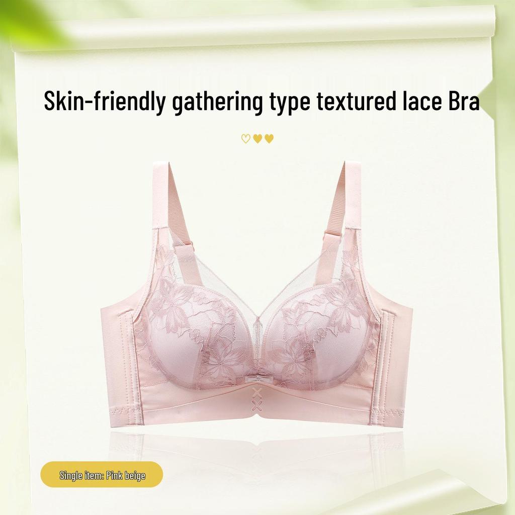 Elegant Lace Push-Up Bra for Small Busts: Back Slimming, Bust-Lifting, Anti-Sagging Design