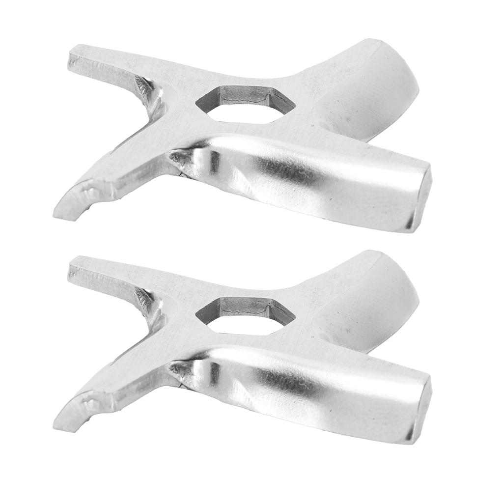 2PCS Meat Grinder Cutting Blades Stainless Steel Universal Electric Meat Grinder Blades Replacement