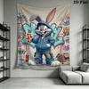 Bugs Bunny Wall Tapestry Aesthetic Wall Hanging Printed Fabric Blanket Decorative Tapestries for Bedroom Living Room Home Decor