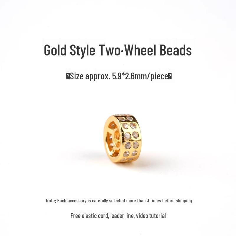 S925 Silver Spacer Wheel Beads for DIY Jewelry - Women's Bracelet Accessories