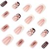 3D Flower Wearing Nail Art Plate Short Square Wearable Fake