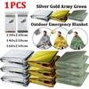 Waterproof Emergency Survival Blanket Gold-Sliver Outdoor Survival Rescue Curtain Portable 2 Colors Foil Thermal Blanket