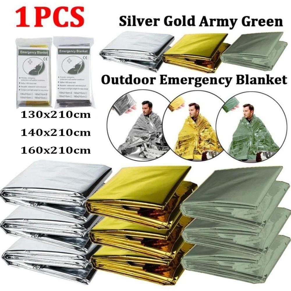 Waterproof Emergency Survival Blanket Gold-Sliver Outdoor Survival Rescue Curtain Portable 2 Colors Foil Thermal Blanket