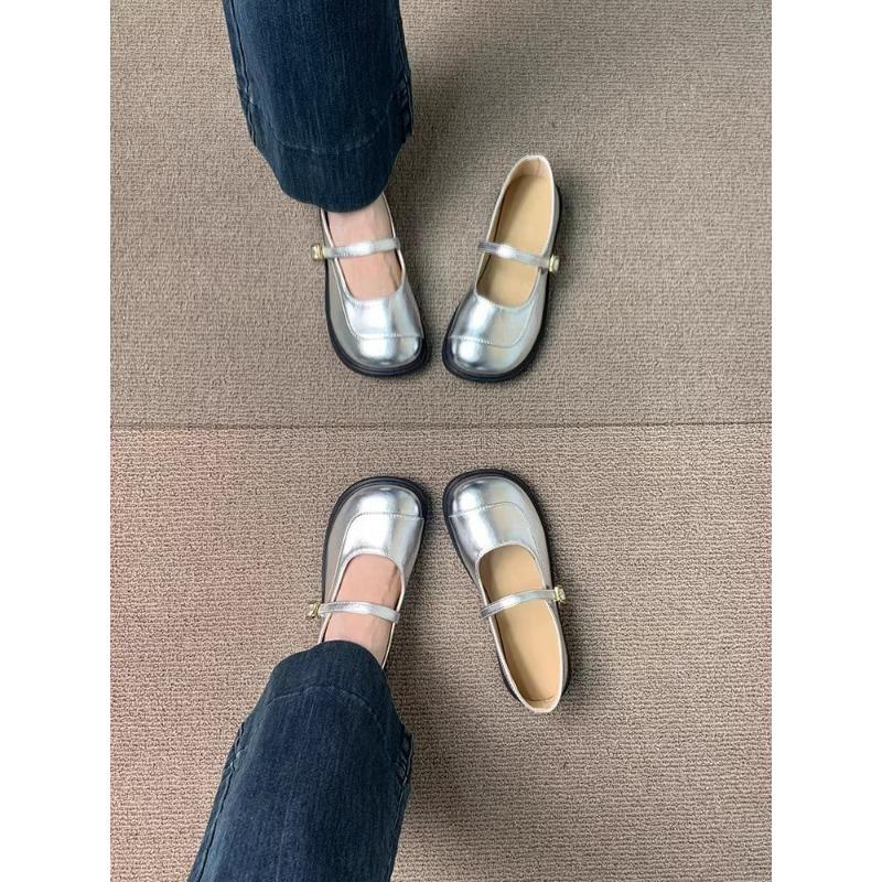 Autumn Not Tired Feet Women's Shoes Mary Jane Single Shoes New Soft Sole Low Heel Square Head Shallow Mouth Small Leather Shoes Women