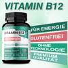 High-dose vitamin B12 dietary supplements support energy metabolism, nervous system function, and the immune system.