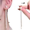 Elegant Long Pearl Tassel Earrings for Women - Slimming, High-End Design for Round Faces, New Niche Goddess Collection.