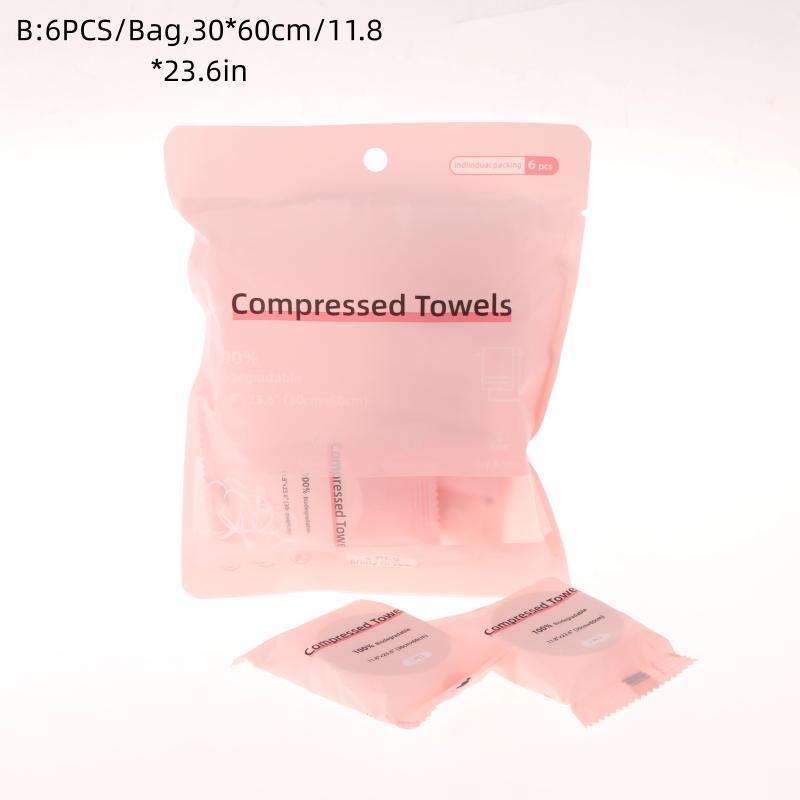 6/30Pcs Compressed Plant Fiber Face Towels Disposable Portable for Travel Camping Sports Beauty Salons - Soft Tissue Towels