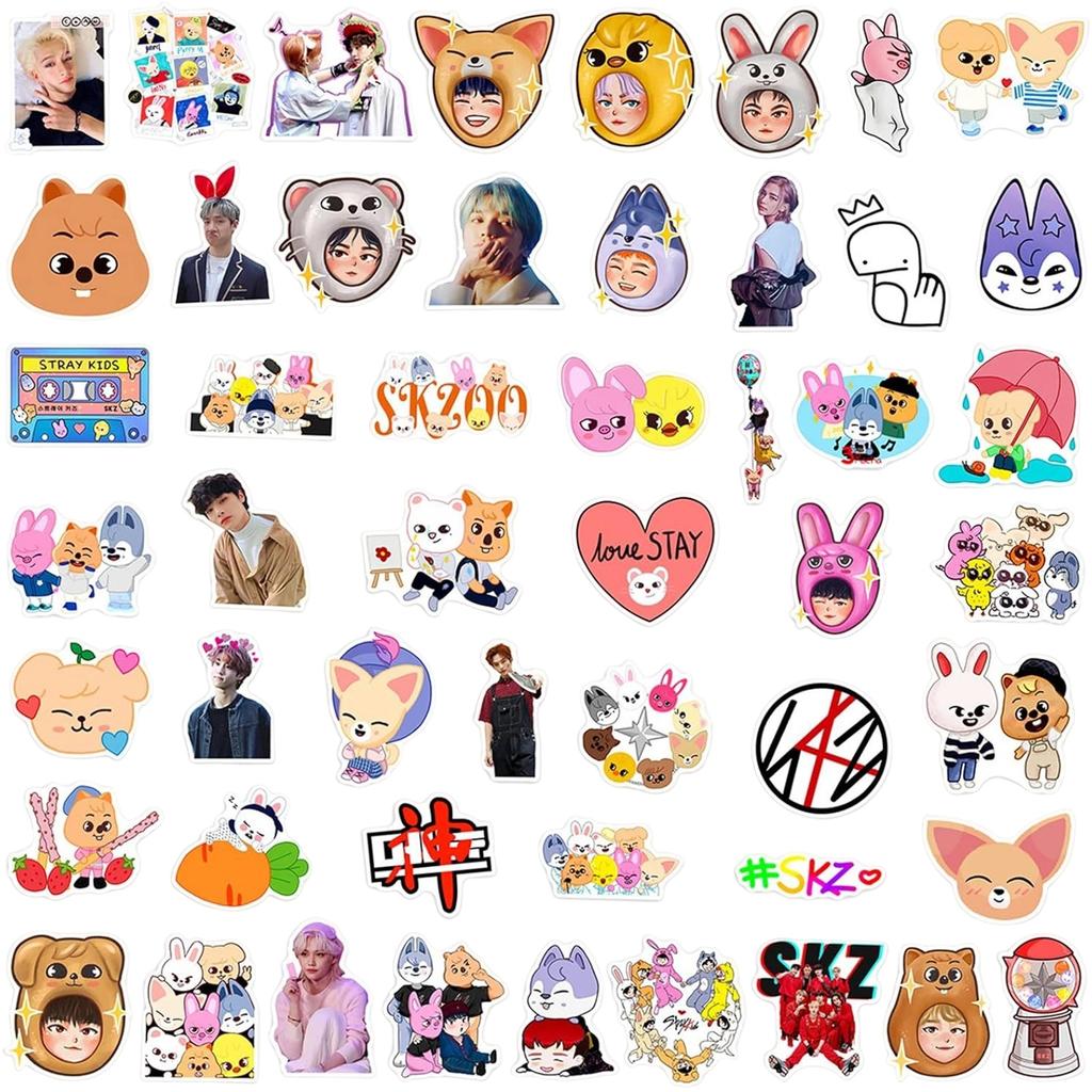 52 naklejki koreańskich celebrytów, naklejki DIY dla męskich celebrytów, winylowe wodoodporne naklejki na zeszyt