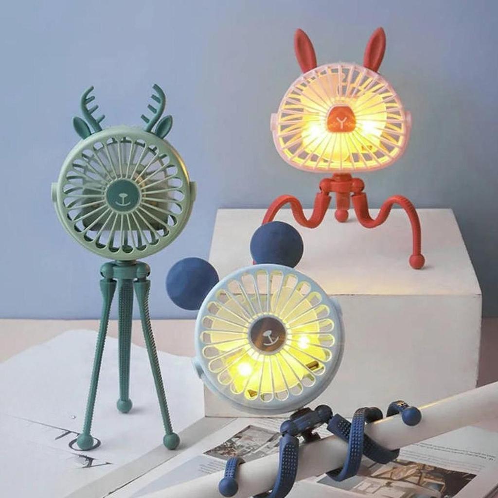 Design Fan with Night Light for Personal Use in Office And Bedroom