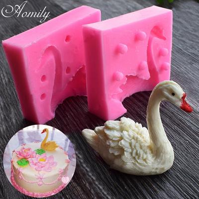 Formy silikonowe Piękne 3D Swan Kremówka Świeca Narzędzie Czekoladowe Ciasto Formy Pieczenia Dekorowanie Narzędzia