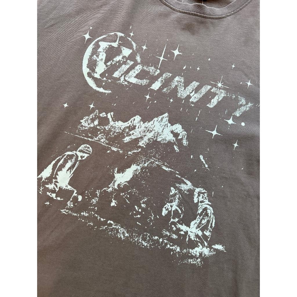 Vicinity Mountain T-Shirt Oversized Men Women Cotton Streetwear High Quality Short-sleeved Comfortable Breathable Female Male Clothing