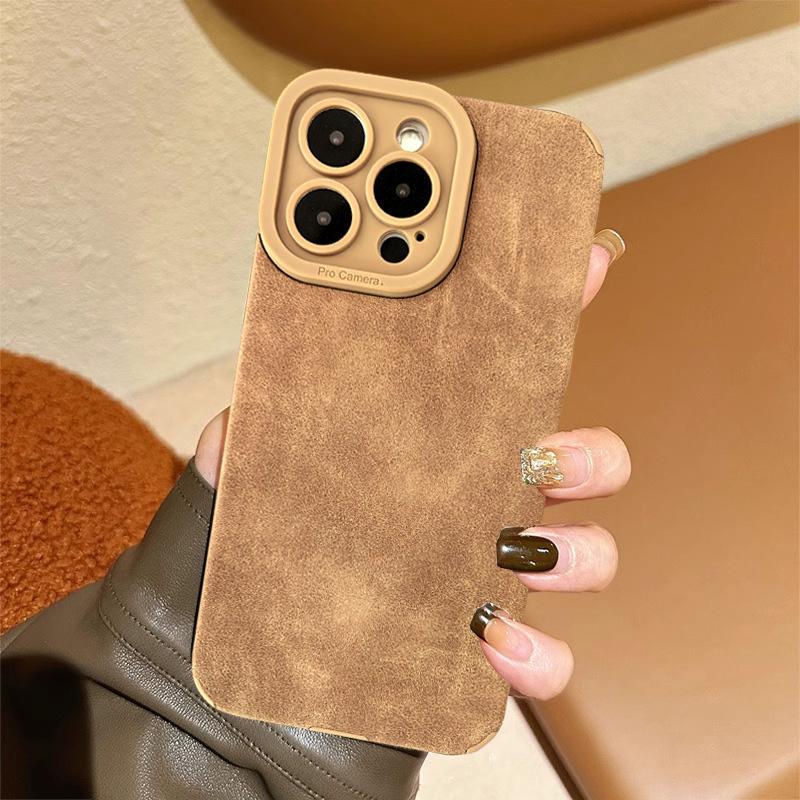 

Хаки Модный противоударный кожаный чехол для объектива камеры Защитная задняя крышка для объектива камеры iPhone 6 / iPhone 6s