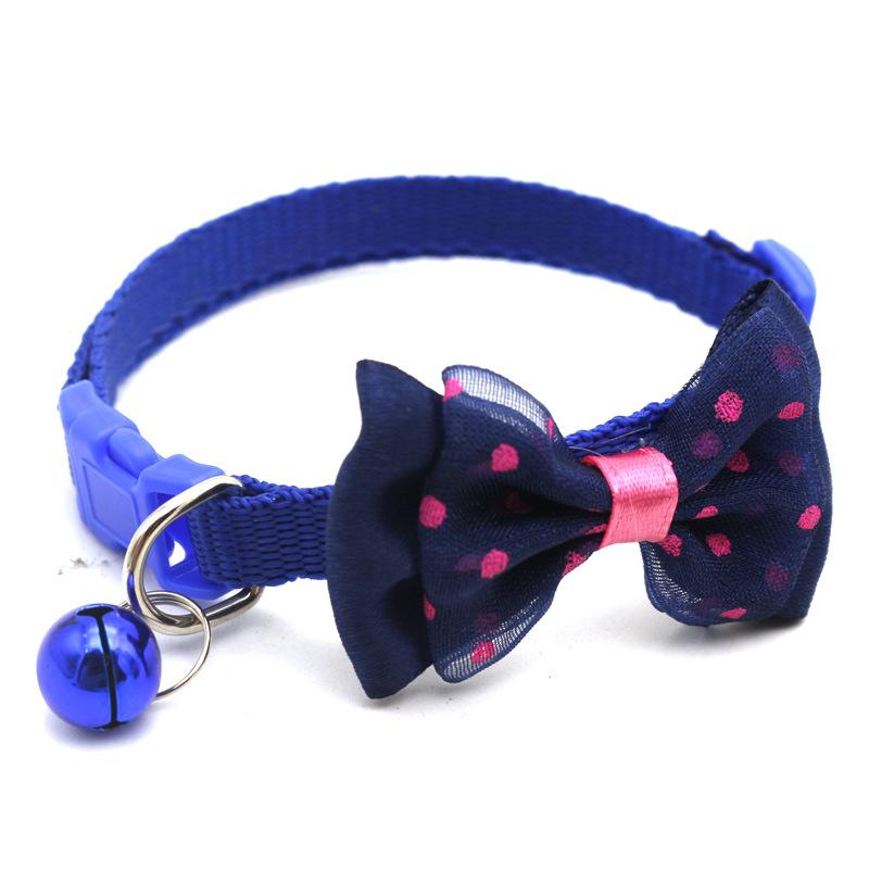 Pet Bow Collar  Bell Dot Cat Collar  Dog Collar  Cat Head Collar