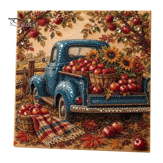 Fall Home Decor Crafts Autumn Faux Pearl Painting Kit, DIY Pumpkin Turkey Art for Adults Sunflower 3D Wall Craft Kit Handmade Set