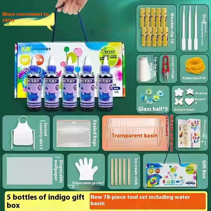 Fabric Dyes Tie Dye Pigments Tool Material Package DIY Handmade No Cooking Rubbing Plant Dyes Children's Drawing Graffiti