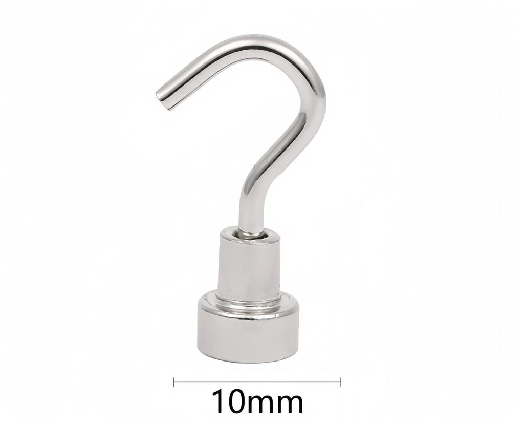 Neodymium Iron Boron Magnetic Hook Hanger, E16 Metal Magnetic Suction Cup, Punch-Free Installation.