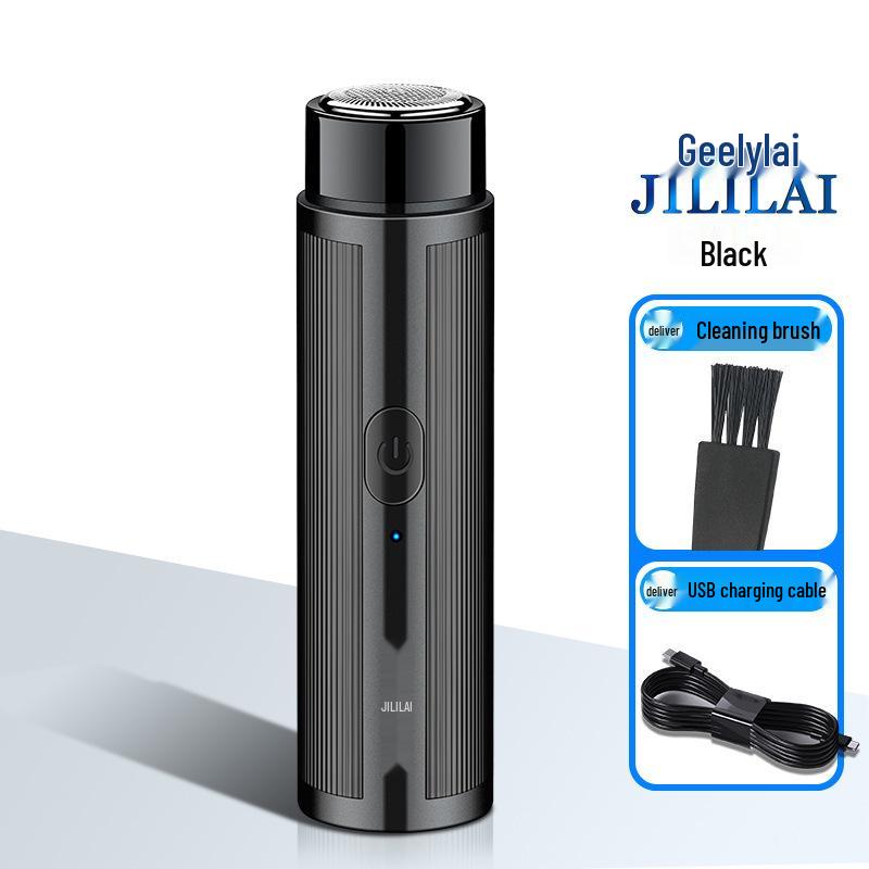 Compact Travel Electric Beard Shaver - Portable Mini Razor for Car or On-the-Go Use