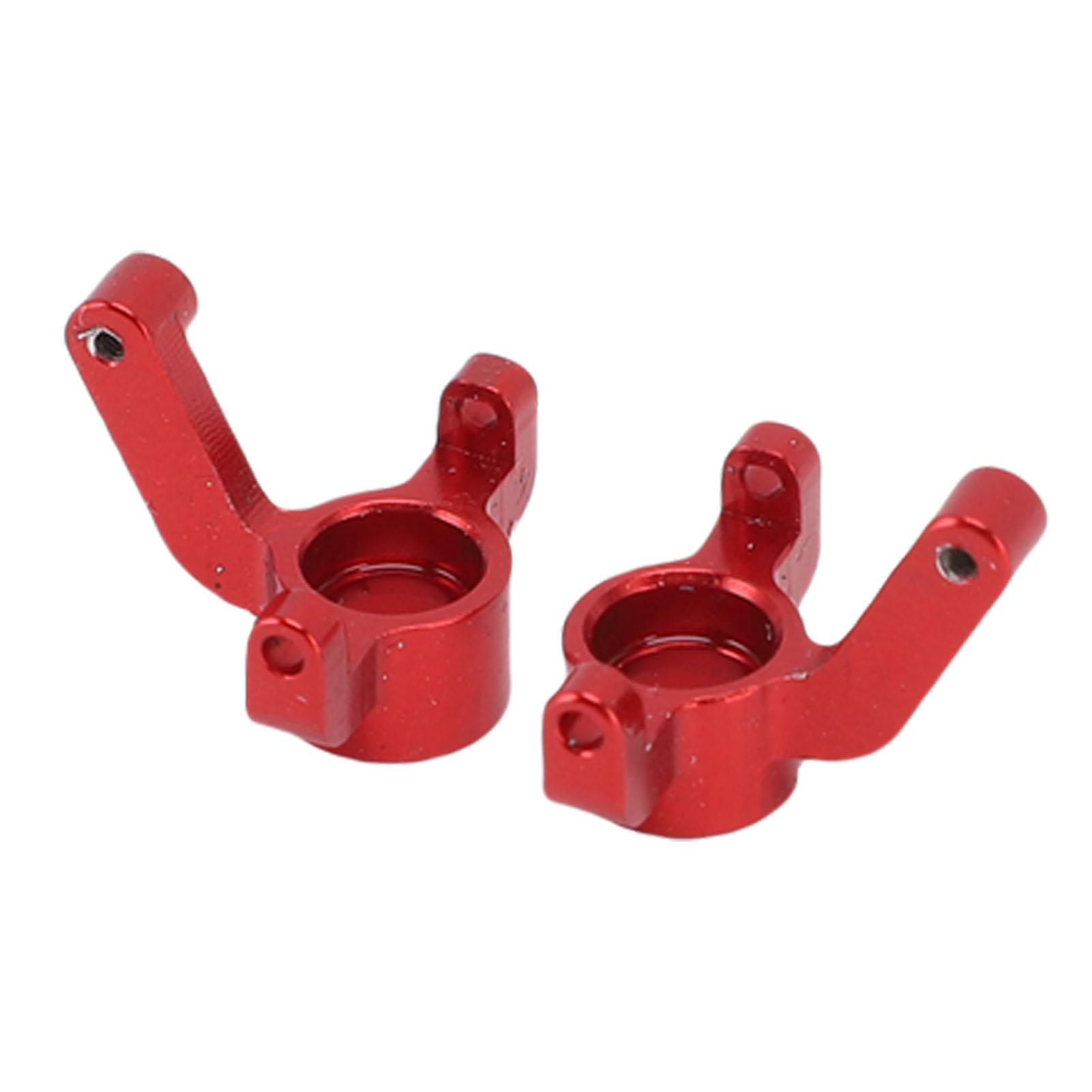 

RC Car Front Steering Hub Carrier High Strength Alloy Steering Knuckle Front Steering Cup for 1 24 RC Car Red Red червоний
