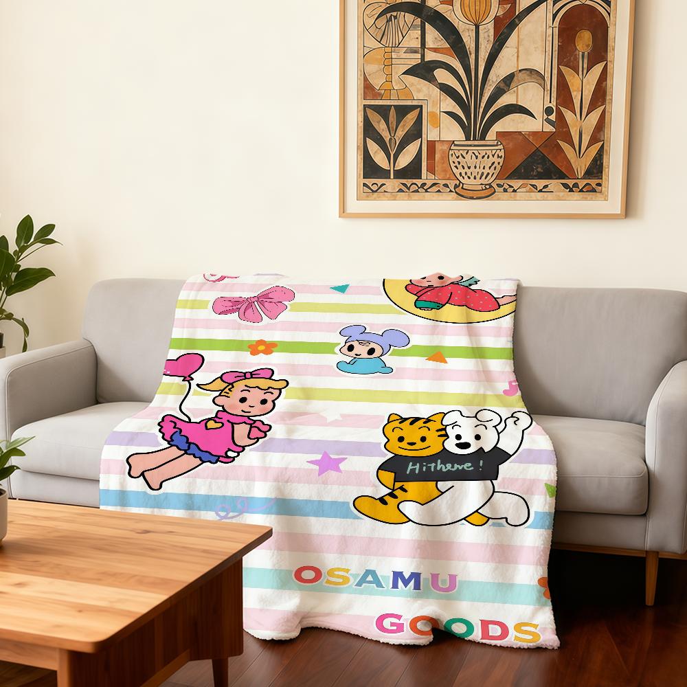Harada Osamu Art Cute O-Osamu Goods Blanket Super Warm Comfortable Plush Throw Blanket Child Home Sofa Bedroom Gift 30x40in