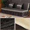Folding Sofa Bed Cover Printed Armless Sofa Cover  Couch Covers with Skirt Slip Resistant Sofa Cover for Living Room