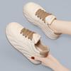 Bread shoes platform white shoes spring versatile leather soft sole sports casual flat women's shoes