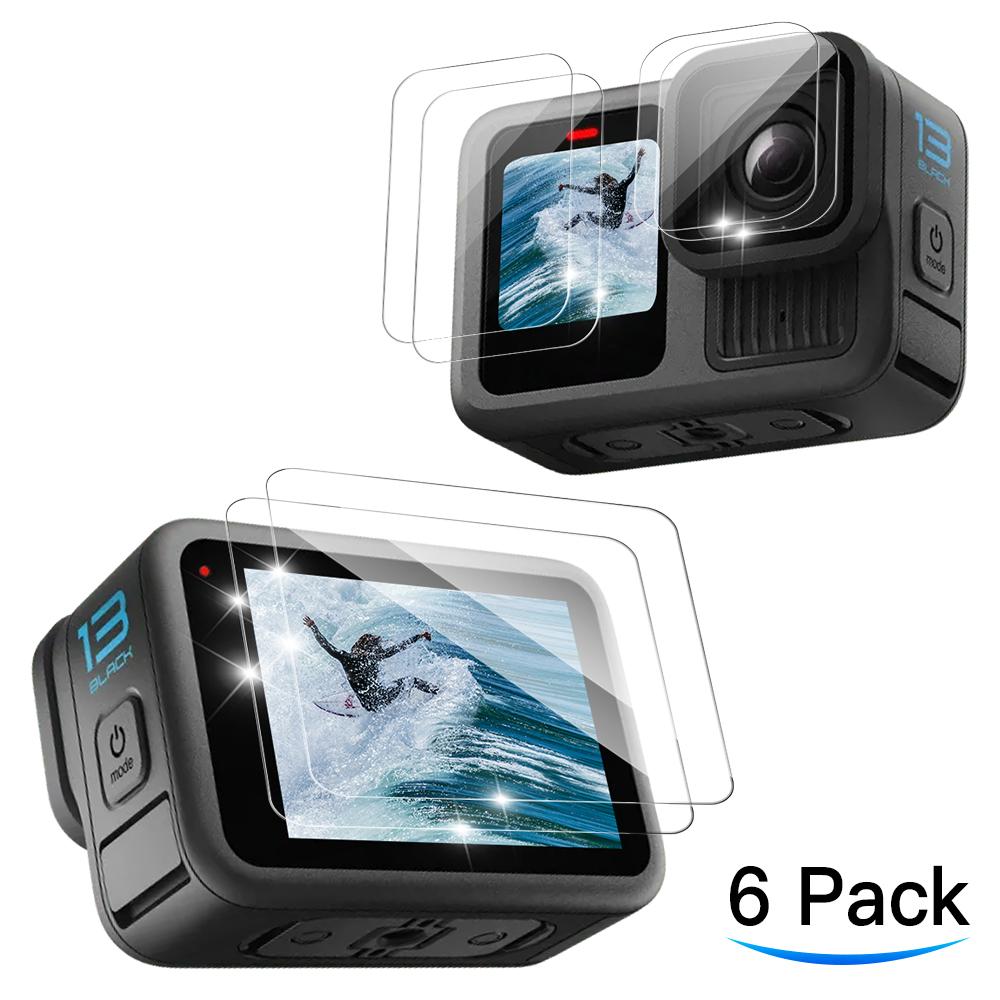 9H Härte Glas für GoPro Hero 13 Bildschirm + Objektivschutz Klar Ultra-HD Gehärtetes Glas Kratzfeste Folie Zubehör