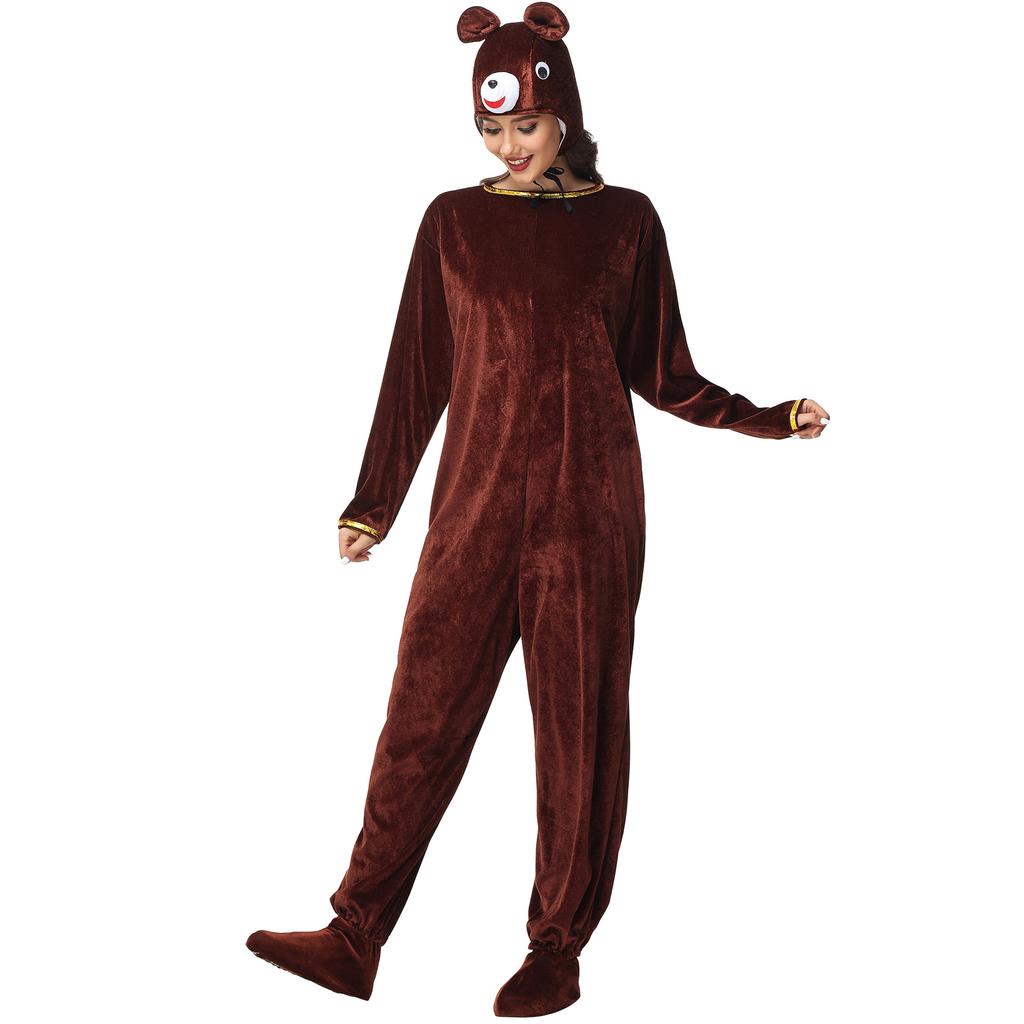 Playing the brown bear animal costume, stage performance costume