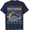 Cute Dinosaur Ugly Christmas Sweater Xmas Gift TShirt 100 Cotton ONeck Summer Short Sleeve Casual Unisexs Tshirt Size S3XL