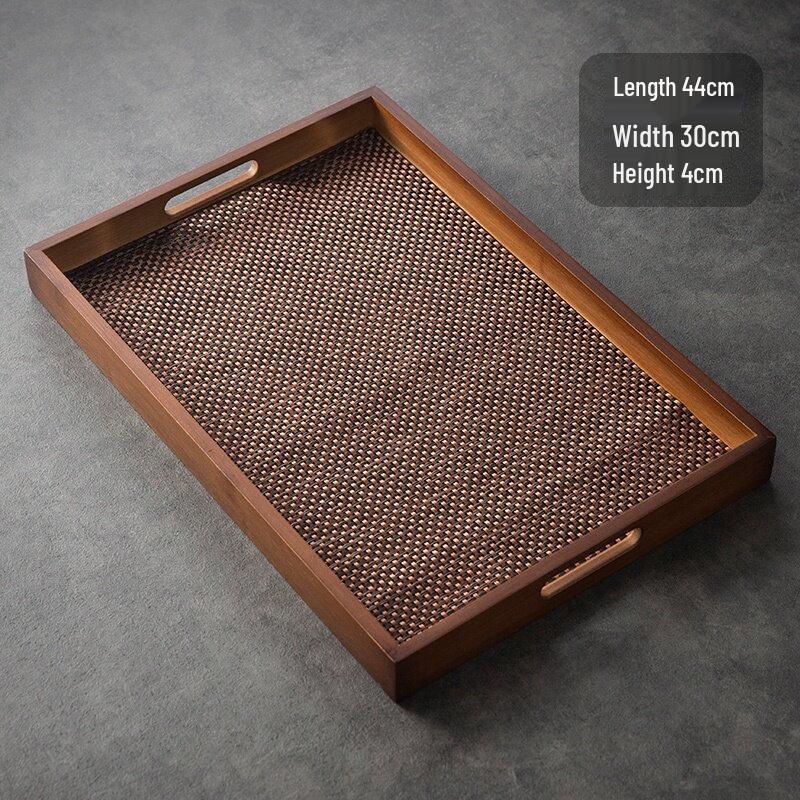 Bamboo Rattan Serving Tray