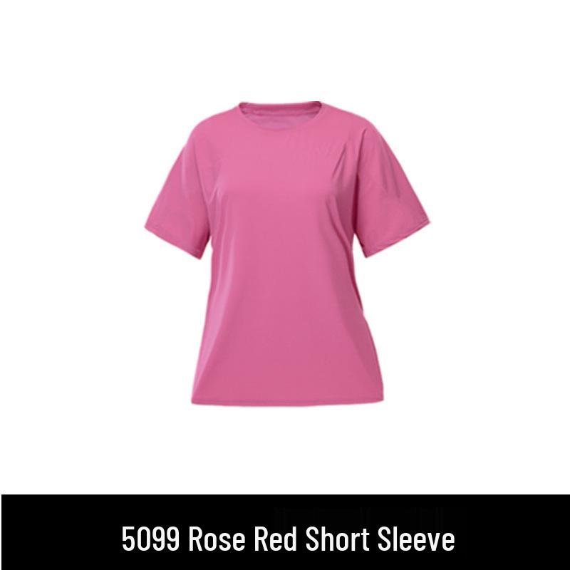 Women's Plus Size Quick-Dry Short Sleeve Yoga Top - Breathable, Casual, Slimming, for Summer Running & Sports