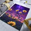 Sunflowers Under The Dreamy Starry Sky Print for Carpet Living Room Bedroom Bedside Floor Mat Home Decor Sofa Room Area Rug