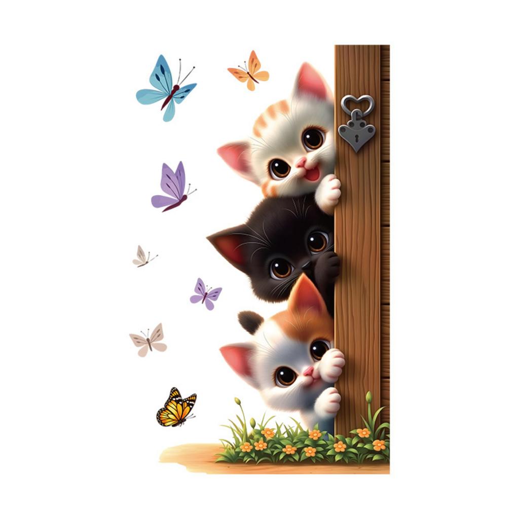 Door Wall Decal Removable Animal Wall Sticker for Nursery Decor