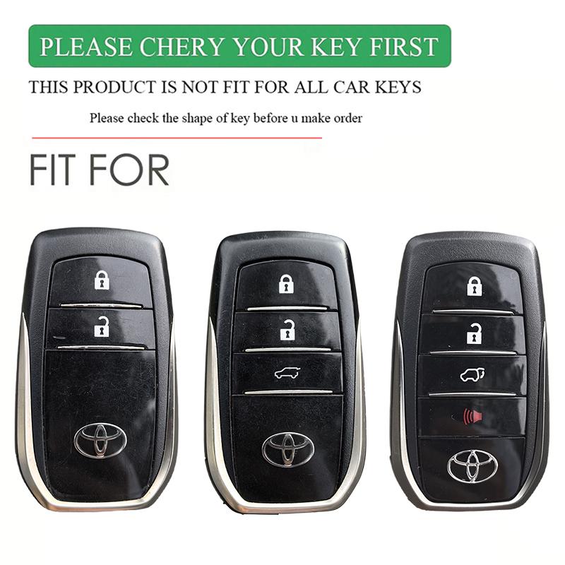 Leder Autoschlüsselabdeckung Hülle für 2023 2024 Toyota Tacoma Fortuner Corolla Venza Grand Highlander RAV4 XSE Prime Land Cruiser Hilux