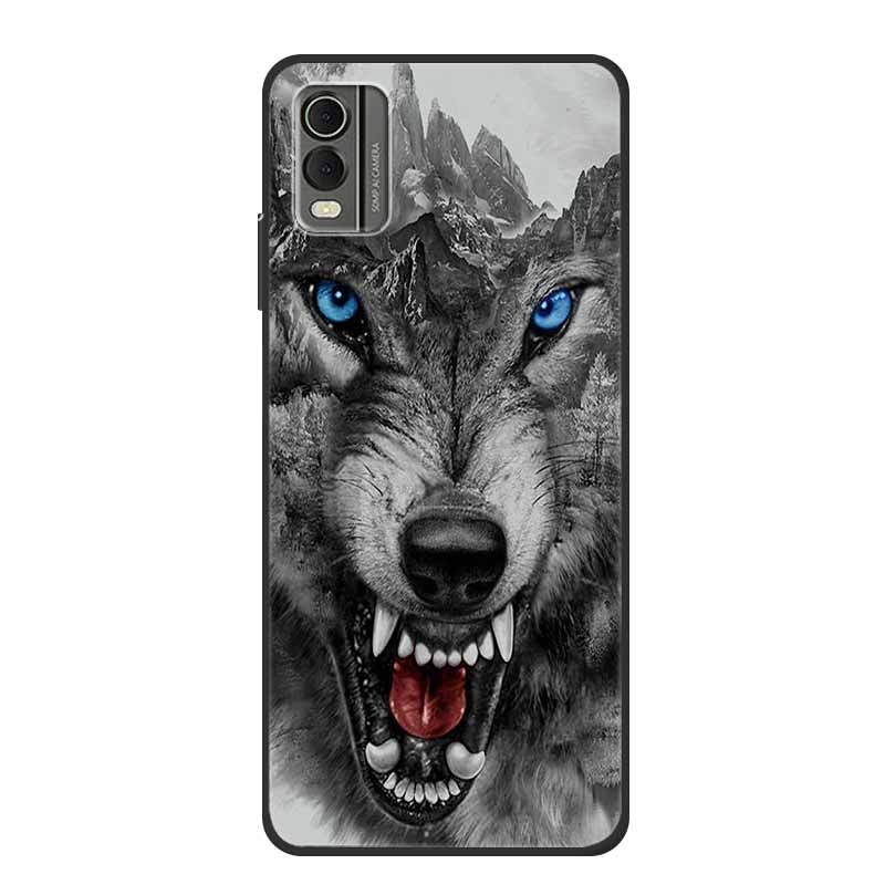 Pentru husă Nokia C32 6,5" Husă spate din silicon moale TPU de lux Carcase pentru telefon pentru NokiaC32 Protector drăguț Rezistent la șocuri Flori Capa