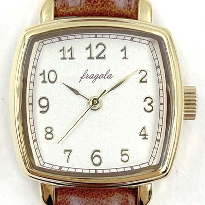 Fragola Classic Square Watch DBR Brown [Follow] N05423A-1 Women's