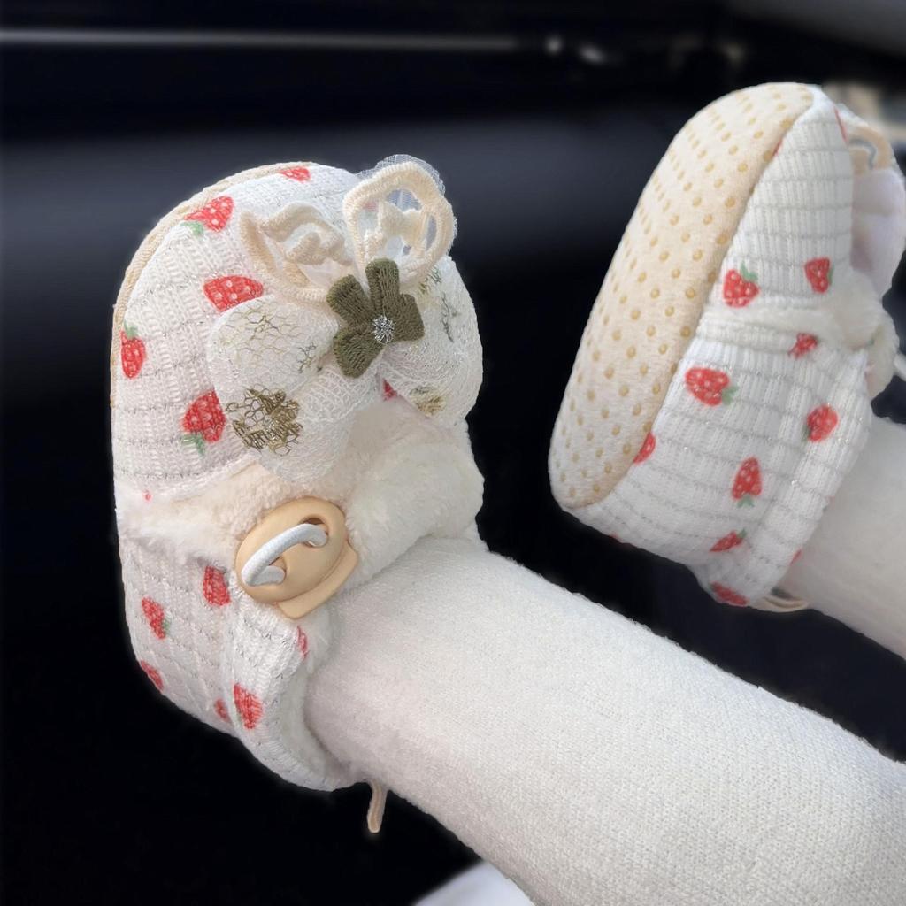 Warme Babyschuhe aus Samt: Rutschfest, Weiche Sohle, Baumwolltuch für Neugeborene (0-1 Jahr)