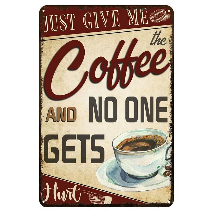 Metal Cola Beer Aluminum Signs Coffee Is Always a Good Idea Posters Plate Wall Decor for Bars Man Cave Cafe Clubs Retro Plaque