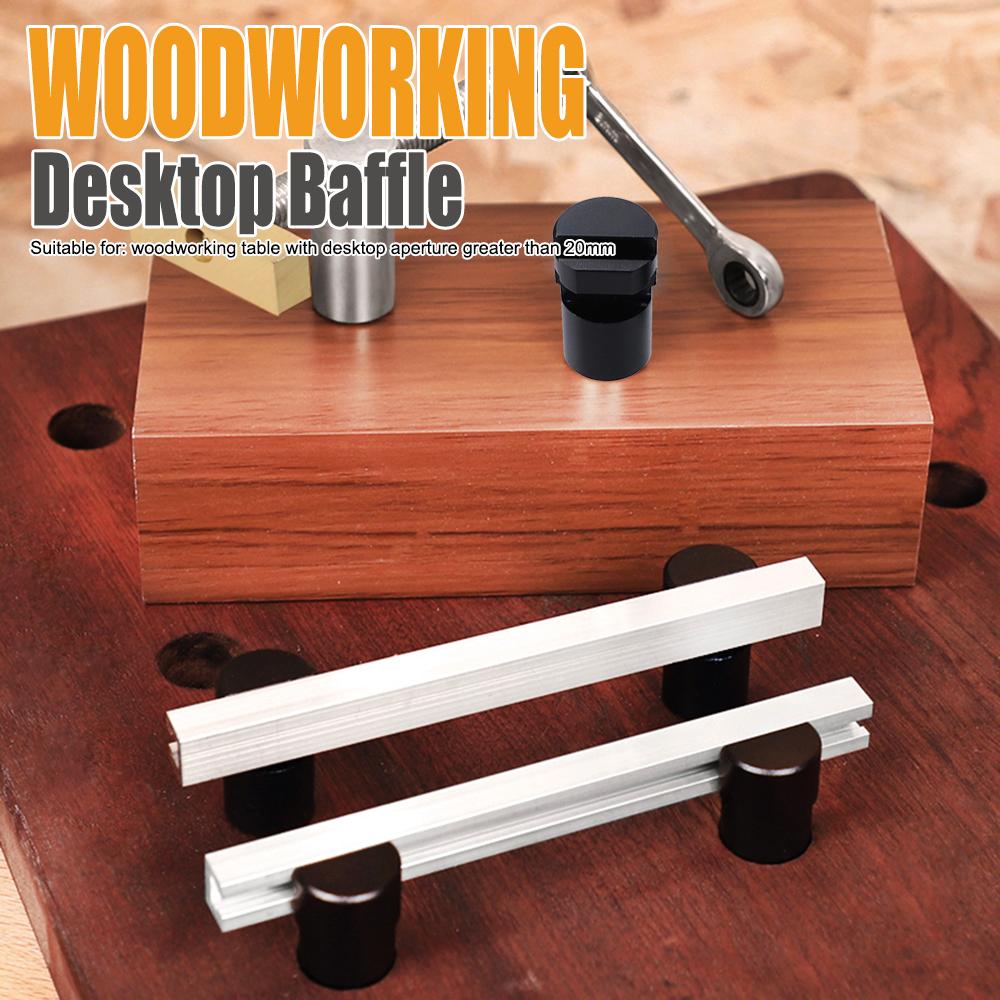 2 Pack Table Planing Stop Bench Dogs Clamp for T-Track Woodworking DIY Table Workbench Positioning Bench Planing Stop Baffle