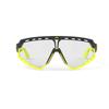 Rudy Project DEFENDER Sport Schwarz Matt Bumper Fluo 2 Photochrome Schwarze Sonnenbrille, Rahmen, Gelb, ImpactX® Laser, Gläser, SP527806-0002