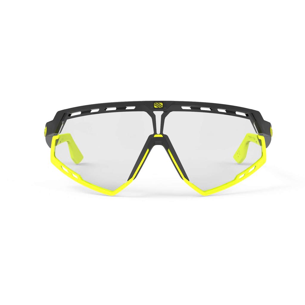 Rudy Project DEFENDER Sport Schwarz Matt Bumper Fluo 2 Photochrome Schwarze Sonnenbrille, Rahmen, Gelb, ImpactX® Laser, Gläser, SP527806-0002