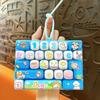26 Grids Stress Relief Keyboard Keychain Realistic Press Fidget Toy Portable Bag Pendant Desktop Decor for Students