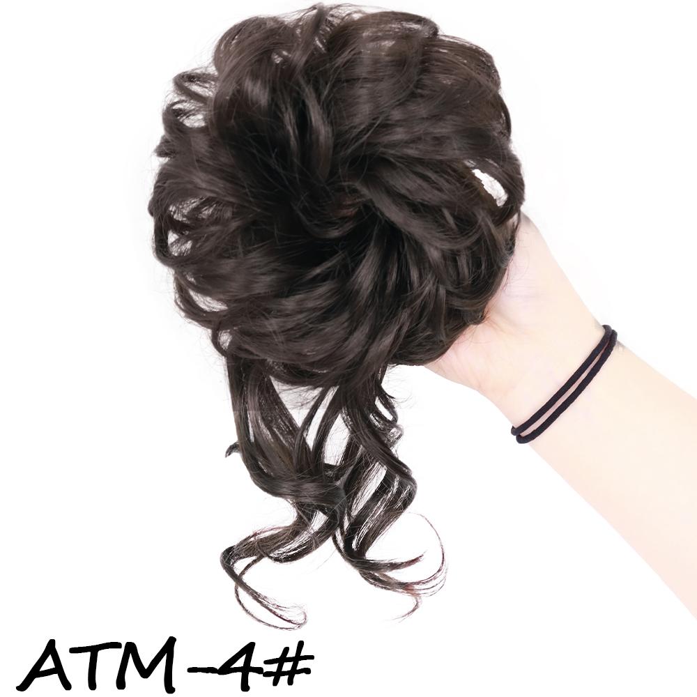 MISS WIG Syntetický prodlužovací drdol Drdol Rozcuchaný kudrnatý pásek do vlasů Pružné kudrnaté falešné vlásenky pro ženy Vlásenky