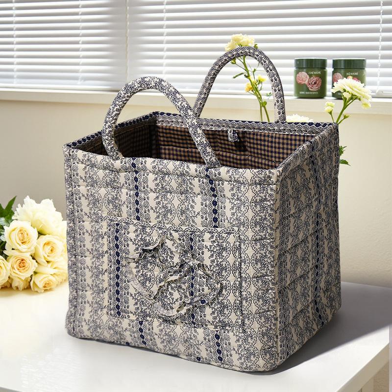 Korean-style Country Home Fabric Storage Basket, Portable Underwear And Sundries Organizing Box, Storage Basket