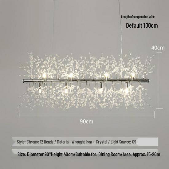 Dandelion Crystal Firework Chandelier: Modern Minimalist Light for Restaurants, Bedrooms, Bars, and Retail Displays
